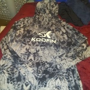 Upf fishing shirt with hood and face mask